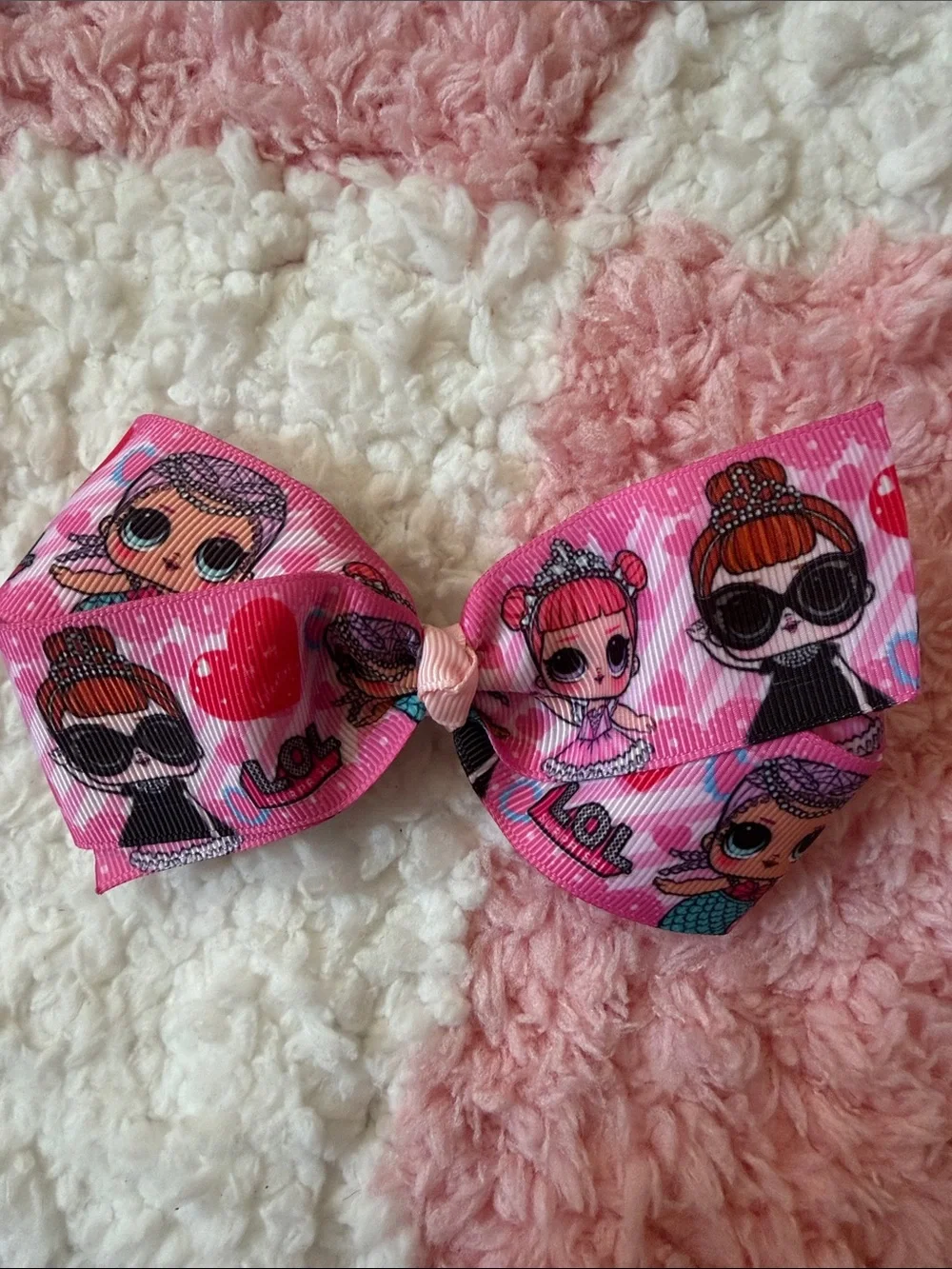 Assorted Girls' Hair Bows - Pink, Black, Green, White, Multicolor
